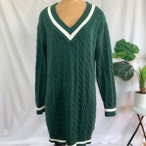 J for Justify Forest Green Knit Sweater dress Size Medium